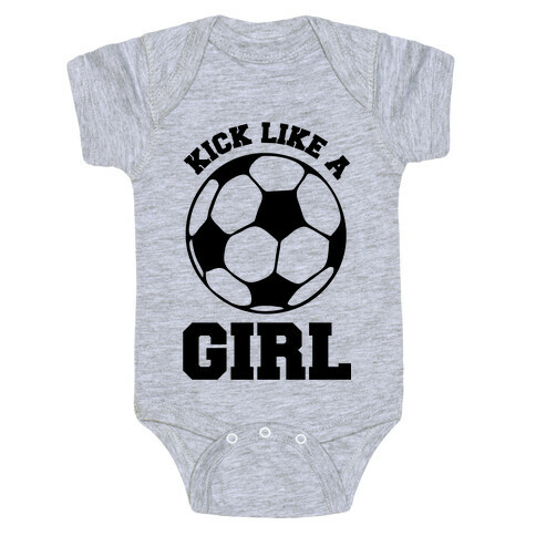 Kick Like a Girl Baby One-Piece