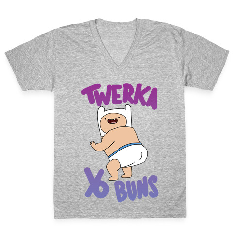 Twerka Yo Buns V-Neck Tee Shirt