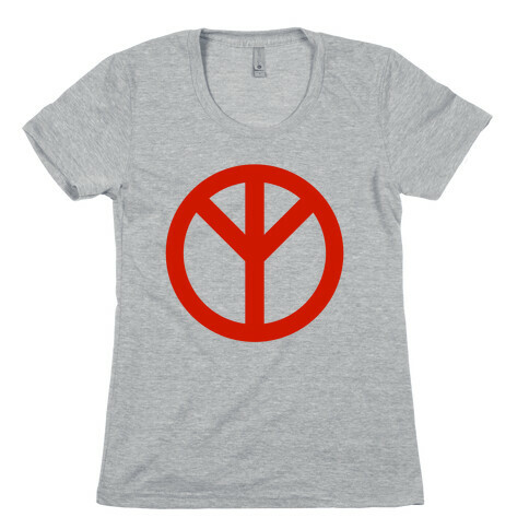 Reversed Peace Sign Womens T-Shirt