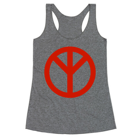 Reversed Peace Sign Racerback Tank Top