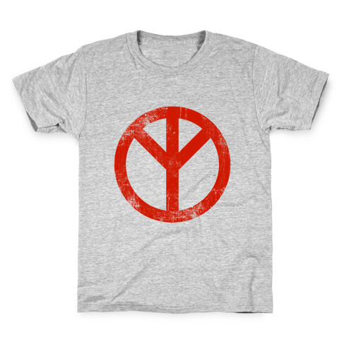 Reversed Peace Sign (Vintage) Kids T-Shirt