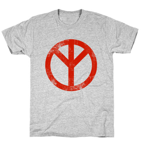 Reversed Peace Sign (Vintage) T-Shirt