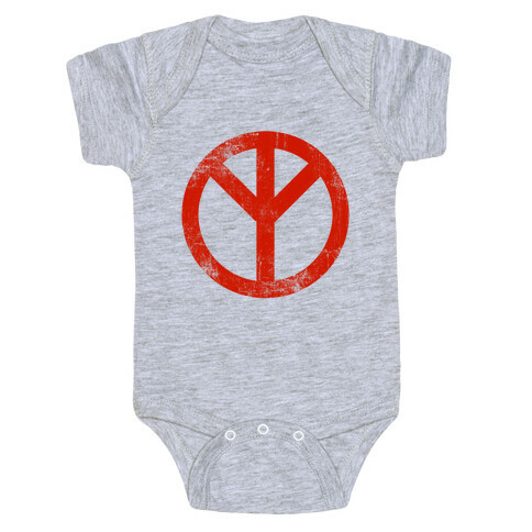 Reversed Peace Sign (Vintage) Baby One-Piece