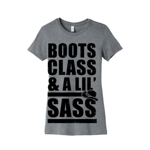 Boots, Class, & A Lil' Sass (Vintage) Womens T-Shirt