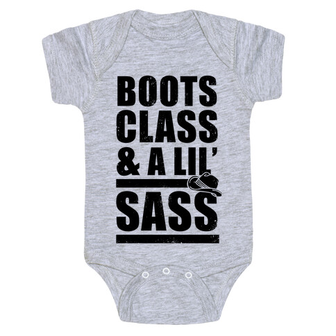 Boots, Class, & A Lil' Sass (Vintage) Baby One-Piece