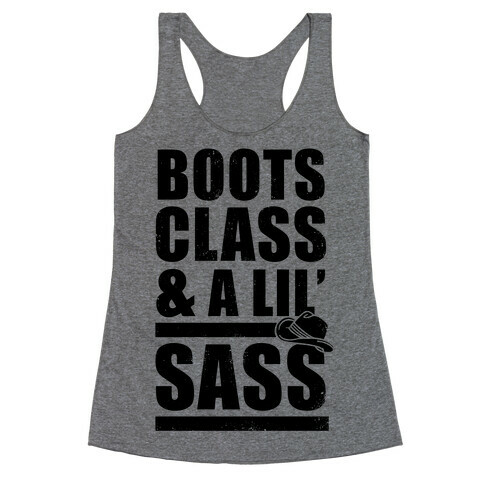 Boots, Class, & A Lil' Sass (Vintage) Racerback Tank Top
