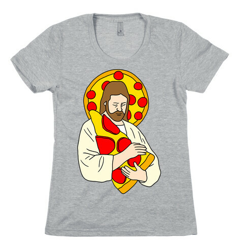 Pizza Jesus Womens T-Shirt
