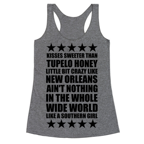 Ain't Nothing In The Whole Wide World Like A Southern Girl Racerback Tank Top