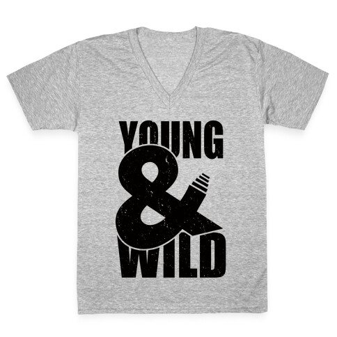 Young and Wild V-Neck Tee Shirt