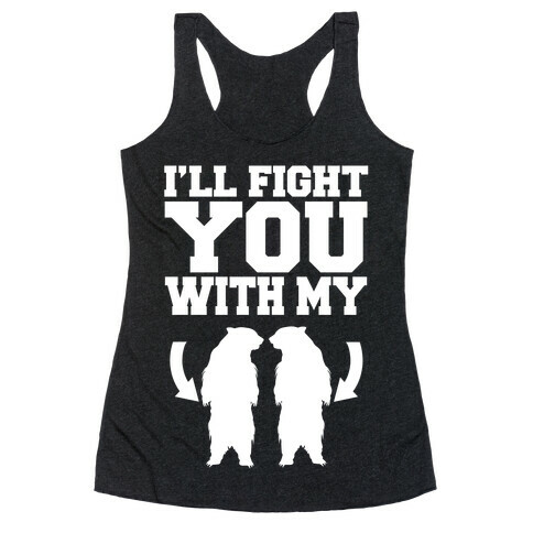 Bear Hand Fight Racerback Tank Top