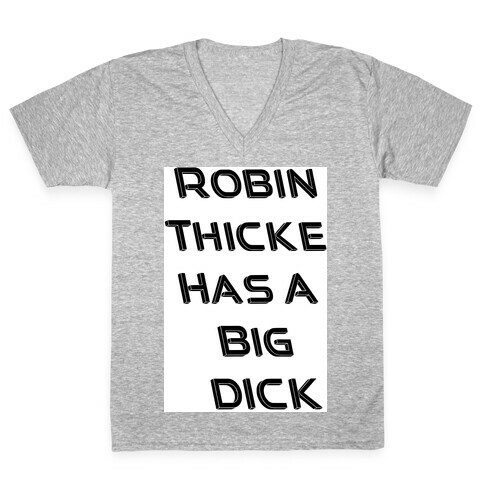 Robin Thicke Has A Big D V-Neck Tee Shirt