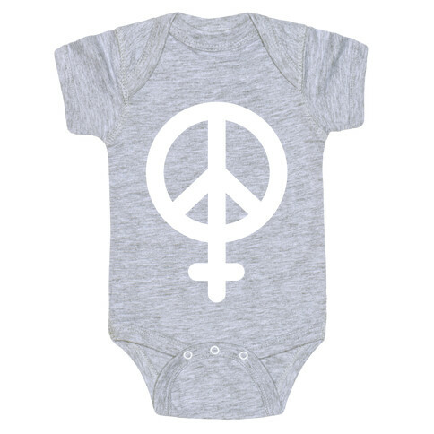 Peace Sign Feminist Baby One-Piece