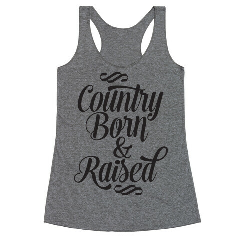 Country Born and Raised Racerback Tank Top