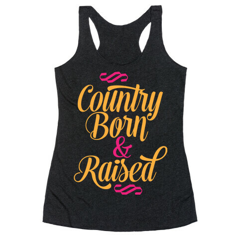 Country Born and Raised Racerback Tank Top