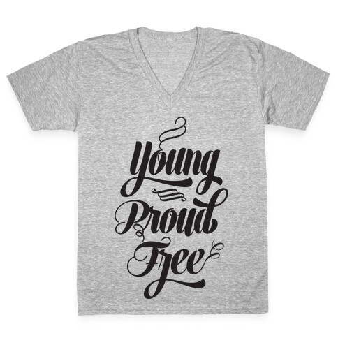 Young Proud Free V-Neck Tee Shirt