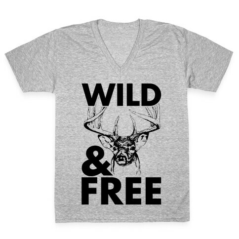 Wild and Free V-Neck Tee Shirt
