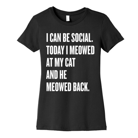 Cat Socialite  Womens T-Shirt