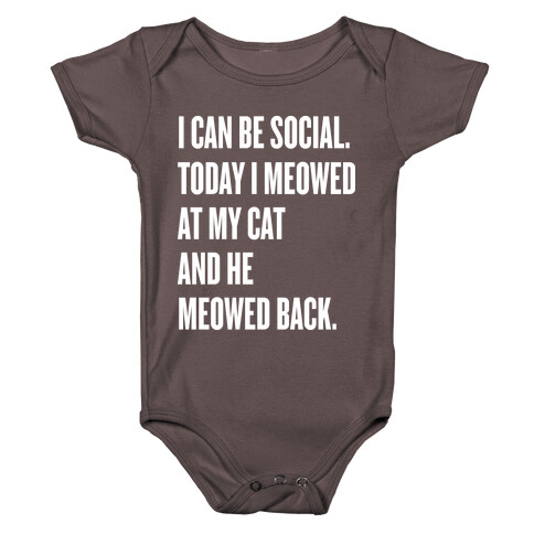 Cat Socialite  Baby One-Piece