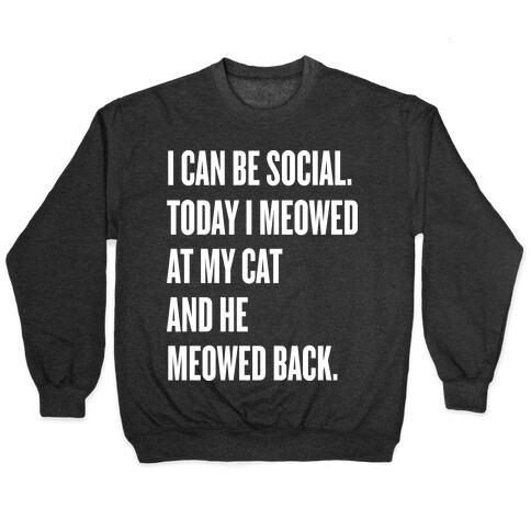 Cat Socialite  Pullover