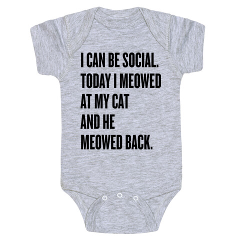 Cat Socialite Baby One-Piece