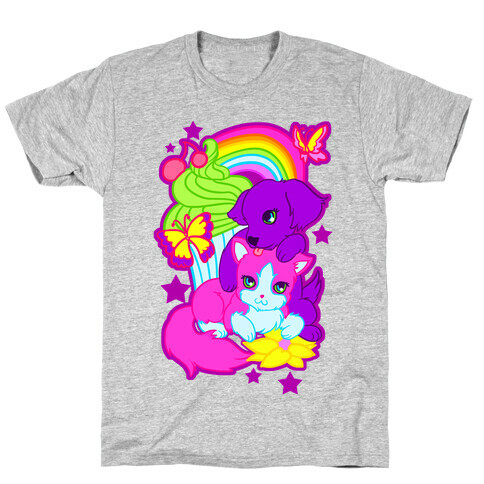 Double Trouble Rainbow Kitty & Puppy T-Shirt