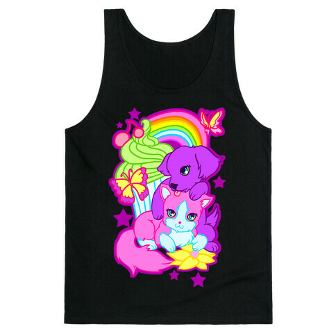 Double Trouble Rainbow Kitty & Puppy Tank Top