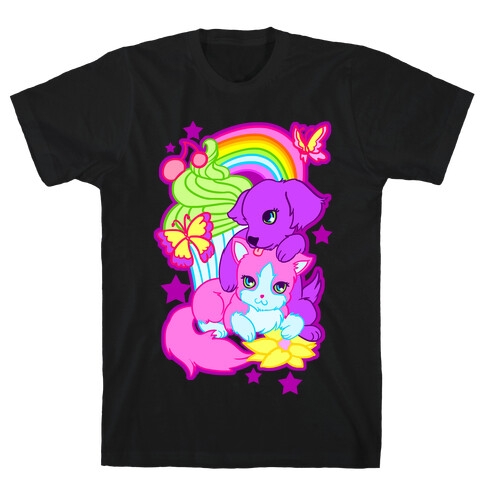 Double Trouble Rainbow Kitty & Puppy T-Shirt