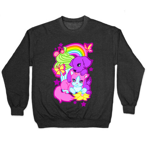 Double Trouble Rainbow Kitty & Puppy Pullover