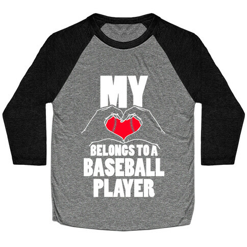 My Heart Belongs To A Baseball Player Baseball Tee