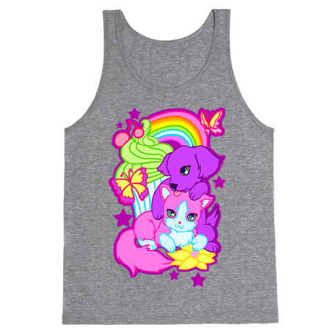 Double Trouble Rainbow Kitty & Puppy Tank Top