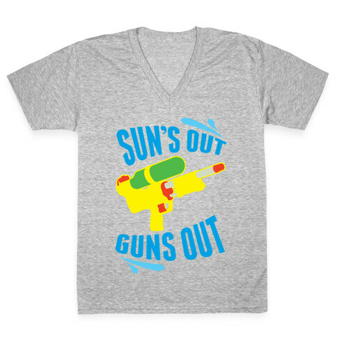 Suns Out, Guns Out V-Neck Tee Shirt