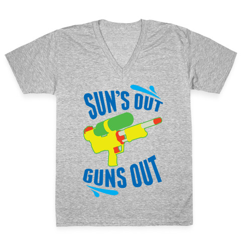 Suns Out, Guns Out V-Neck Tee Shirt