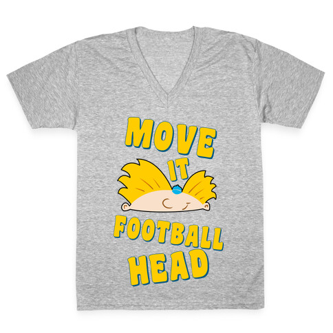 Move It Football Head! V-Neck Tee Shirt