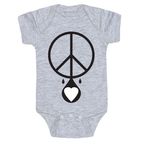 Peace dripping Love Baby One-Piece