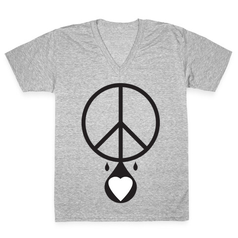 Peace dripping Love V-Neck Tee Shirt