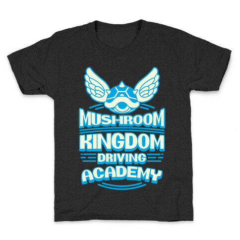 Mushroom Kingdom Driving Academy Kids T-Shirt