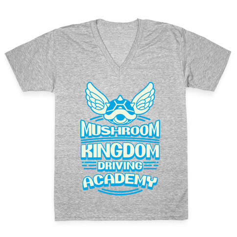 Mushroom Kingdom Driving Academy V-Neck Tee Shirt