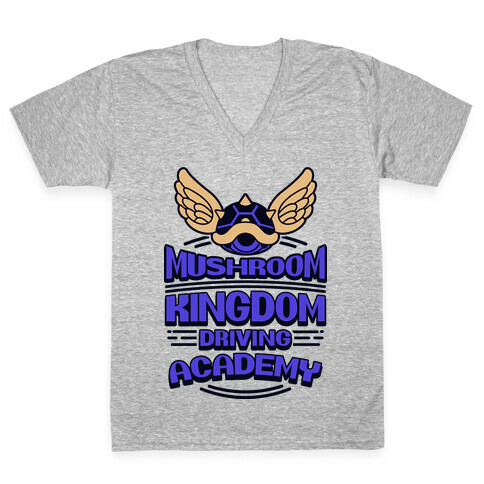 Mushroom Kingdom Driving Academy V-Neck Tee Shirt