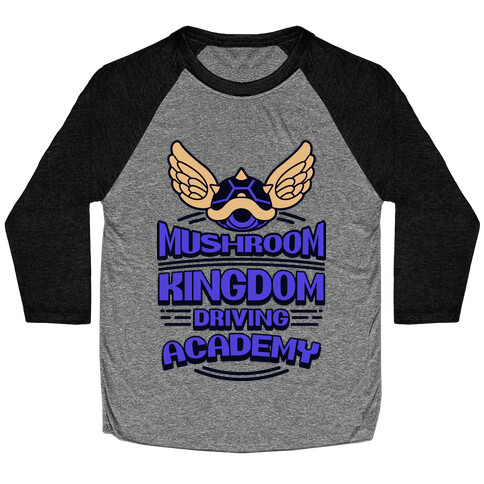 Mushroom Kingdom Driving Academy Baseball Tee