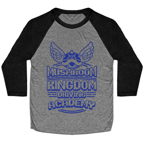 Mushroom Kingdom Driving Academy Baseball Tee