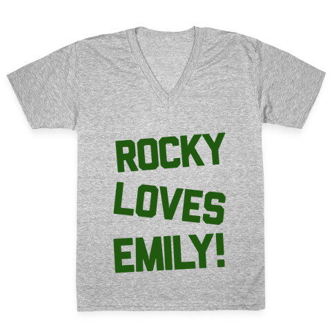 Rocky Loves Emily  V-Neck Tee Shirt