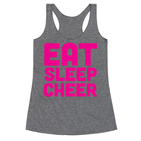 Eat Sleep Cheer Racerback Tank Top