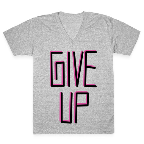 Give Up V-Neck Tee Shirt