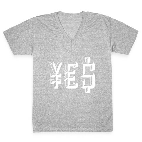 Yes Money V-Neck Tee Shirt