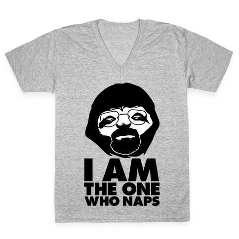 Walter Sloth is The One Who Naps V-Neck Tee Shirt