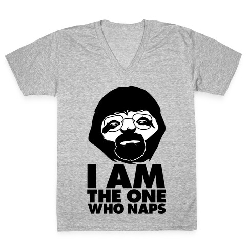 Walter Sloth is The One Who Naps V-Neck Tee Shirt