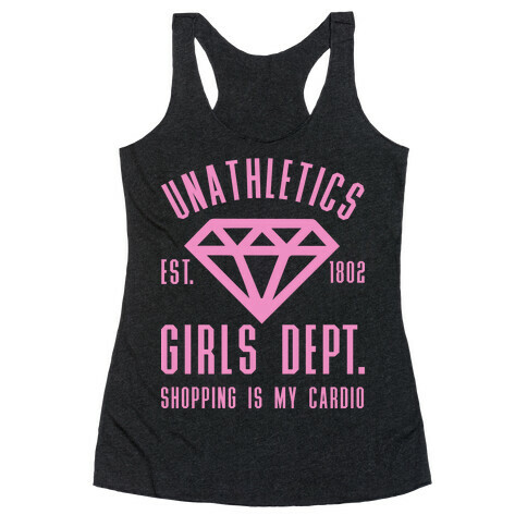 Unathletics Girls Department Shopping Is My Cardio Racerback Tank Top