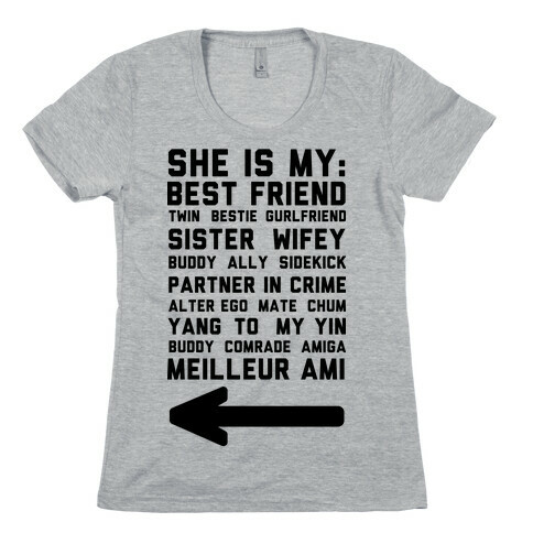 She Is My Best Friend Twin Bestie 2 Womens T-Shirt