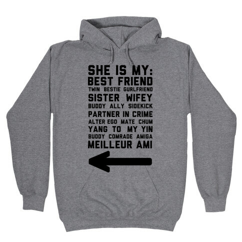 She Is My Best Friend Twin Bestie 2 Hooded Sweatshirt
