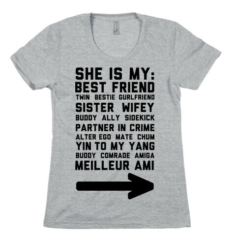 She Is My Best Friend Twin Bestie 1 Womens T-Shirt